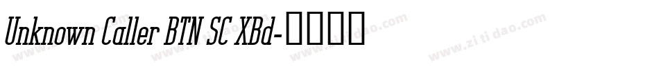 Unknown Caller BTN SC XBd字体转换